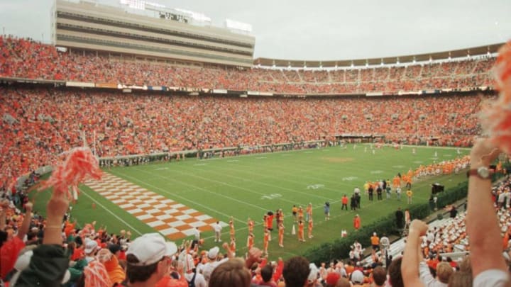 21 Sep 1996: Over 107,600 fans, a new NCAA attendence record, were on hand for the Tennessee Volunteers 35-29 loss to the Florida Gators played in the new Tennessee facility at Neyland Stadium in Knoxville, Tennessee. Mandatory Credit: Jonathan Daniel/A