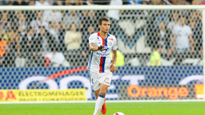 Emanuel MAMMANA of Lyon during the French Ligue 1 game between Olympique Lyonnais and Montpellier Herault at Stade de Gerland on September 21, 2016 in Lyon, France. (Photo by Jean Paul Thomas/Icon Sport ) (Photo by Jean Paul Thomas/Icon Sport via Getty Images)
