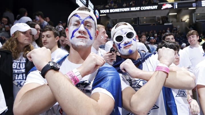 CINCINNATI, OH – FEBRUARY 17: Xavier Musketeers fans (Photo by Joe Robbins/Getty Images) *** Local Caption ***