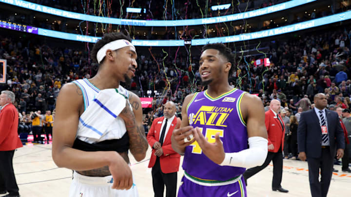 Donovan Mitchell, Utah Jazz. Malik Monk, Charlotte Hornets. Copyright 2019 NBAE (Photo by Melissa Majchrzak/NBAE via Getty Images)