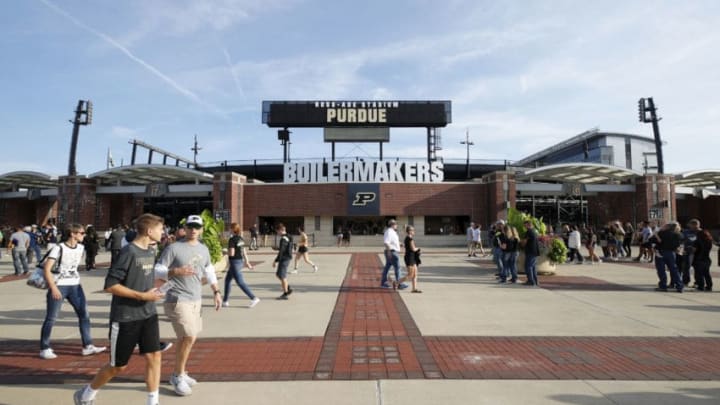 WEST LAFAYETTE, IN - AUGUST 30: Fans make their way to the stadium prior to a Big Ten game between the Northwestern Wildcats and Purdue Boilermakers at Ross-Ade Stadium on August 30, 2018 in West Lafayette, Indiana. (Photo by Joe Robbins/Getty Images)