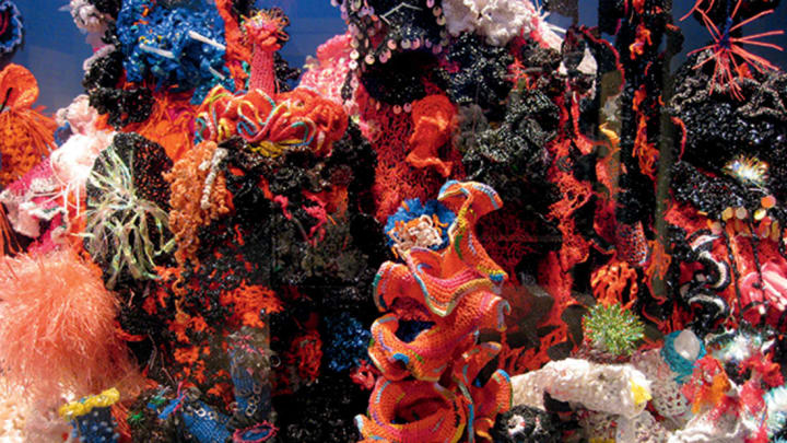 Crochet Coral Reef project by Margaret and Christine Wertheim and the Institute For Figuring, 2005-ongoing. Photo © Institute For Figuring