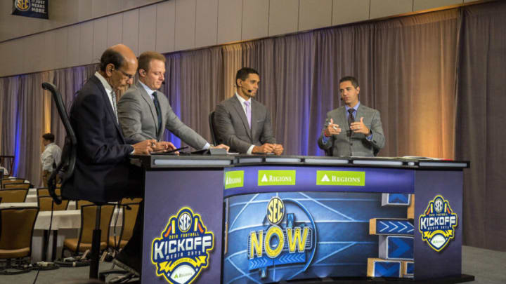 Jul 16, 2018; Atlanta, GA, USA; A general view of the SEC Now Team during SEC football media day at College Football Hall of Fame. Mandatory Credit: Dale Zanine-USA TODAY Sports