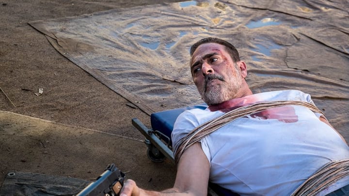 Negan (Jeffrey Dean Morgan) in The Walking Dead Season 8 Episode 14 Photo by Gene Page/AMC