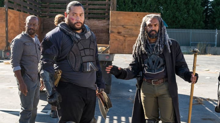 Jerry and King Ezekiel. The Walking Dead. AMC