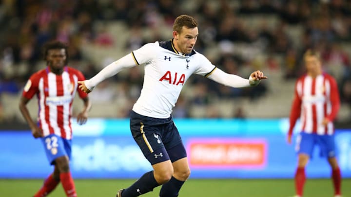 MELBOURNE, AUSTRALIA - JULY 29: Vincent Janssen of Tottenham Hotspur controls the ball during 2016 International Champions Cup Australia match between Tottenham Hotspur and Atletico de Madrid at the Melbourne Cricket Ground on July 29, 2016 in Melbourne, Australia. (Photo by Scott Barbour/Getty Images)