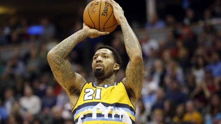 Nov 25, 2014; Denver, CO, USA; Denver Nuggets forward Wilson Chandler (21) shoots the ball during the first half against the Chicago Bulls at Pepsi Center. Mandatory Credit: Chris Humphreys-USA TODAY Sports Nov 25, 2014; Denver, CO, USA; Denver Nuggets forward Wilson Chandler (21) shoots the ball during the first half against the Chicago Bulls at Pepsi Center. Mandatory Credit: Chris Humphreys-USA TODAY Sports