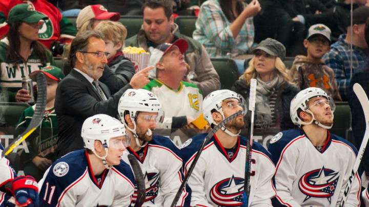 ST. PAUL, MN - DECEMBER 31: Columbus Blue Jackets head coach John Tortorella on the bench during the regular season match up between the Columbus Blue Jackets and the Minnesota Wild on December 31, 2016 at Xcel Energy Center in St. Paul, Minnesota. The Blue Jackets won 4-2. (Photo by David Berding/Icon Sportswire via Getty Images)