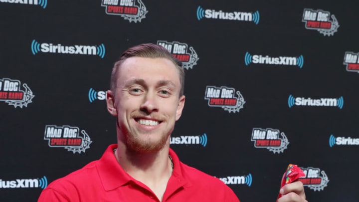 ATLANTA, GEORGIA - JANUARY 31: George Kittle attends SiriusXM at Super Bowl LIII Radio Row on January 31, 2019 in Atlanta, Georgia. (Photo by Cindy Ord/Getty Images for SiriusXM)