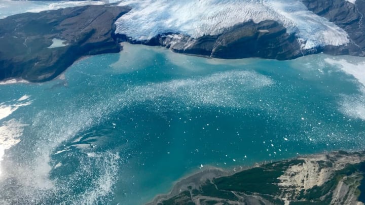 NASA captures a high altitude view of Alaska's Icy Bay in the Wrangell-Saint Elias Wilderness. Just a century ago, this body of water was covered in ice.
