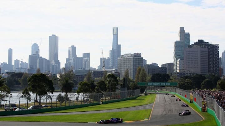 MELBOURNE, AUSTRALIA - MARCH 26: Carlos Sainz of Spain driving the (55) Scuderia Toro Rosso STR12 on track during the Australian Formula One Grand Prix at Albert Park on March 26, 2017 in Melbourne, Australia. (Photo by Clive Mason/Getty Images)