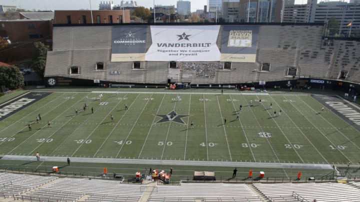 NASHVILLE, TENNESSEE - NOVEMBER 21: A wide angle view of the against the Vanderbilt Stadium prior to a game against theFlorida Gators on November 21, 2020 in Nashville, Tennessee. (Photo by Frederick Breedon/Getty Images)