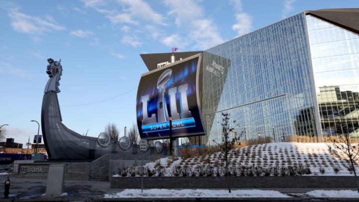 MINNEAPOLIS, MN - JANUARY 31: A general view of US Bank Stadium on January 31, 2018 in Minneapolis, Minnesota. Super Bowl LII will be played between the New England Patriots and the Philadelphia Eagles on February 4. (Photo by Rob Carr/Getty Images)