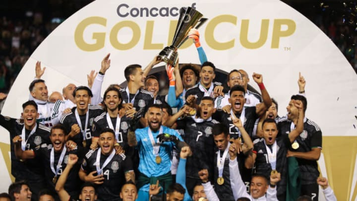 Mexico will be playing to defend the Gold Cup title it won in 2019. El Tri defeated Team USA 1-0 in the Final. (Photo by Matthew Ashton - AMA/Getty Images)