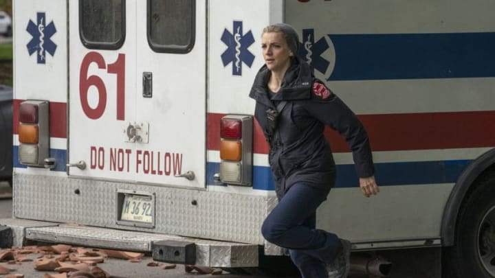 CHICAGO FIRE -- "The Beginning is the End is the Beginning" Episode 709 -- Pictured: Kara Killmer as Sylvie Brett -- (Photo by: Elizabeth Morris/NBC)