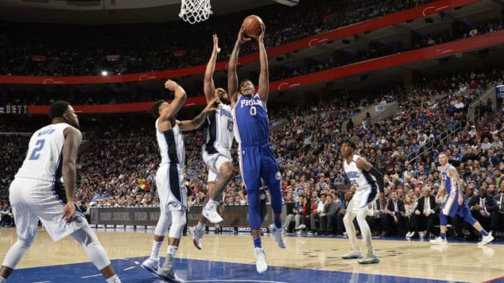 Justin Patton #0 of the Philadelphia 76ers Atlanta Hawks (Photo by David Dow/NBAE via Getty Images)