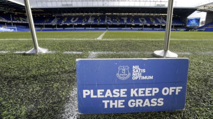 LIVERPOOL, ENGLAND – MARCH 05: General view of the stadium interior prior to the Barclays Premier League match between Everton and West Ham United at Goodison Park on March 5, 2016 in Liverpool, England. (Photo by Arfa Griffiths/West Ham United via Getty Images)