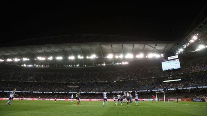 MELBOURNE, AUSTRALIA - OCTOBER 07: A general view during the round one A-League match between the Melbourne Victory and Sydney FC at Etihad Stadium on October 7, 2017 in Melbourne, Australia. (Photo by Robert Cianflone/Getty Images)
