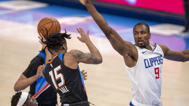 OKLAHOMA CITY, OKLAHOMA – MAY 14: Serge Ibaka #9 of the Los Angeles Clippers. (Photo by Wesley Hitt/Getty Images)