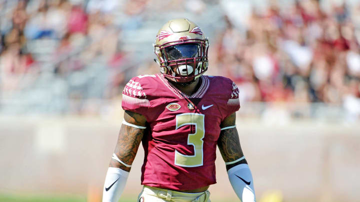 Apr 8, 2017; Tallahassee, FL, USA; Florida State Seminoles defensive back Derwin James (3) during the Spring Game at Doak Campbell Stadium. Mandatory Credit: Melina Vastola-USA TODAY Sports