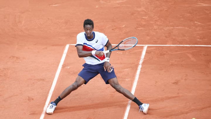PARIS, FRANCE - JUNE 3: Gael Monfils of France during day 5 of Roland-Garros 2021, French Open, a Grand Slam tennis tournament at Roland Garros stadium on June 3, 2021 in Paris, France. (Photo by John Berry/Getty Images)