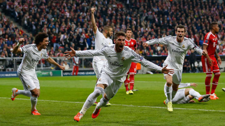 Real Madrid - Sergio Ramos scoring against Bayern Munich 2014