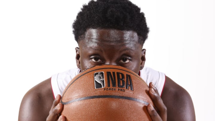 Victor Oladipo #4 of the Miami Heat poses for a photo during Media Day(Photo by Michael Reaves/Getty Images)