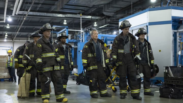 CHICAGO FIRE -- "Whom Shall I Fear" Episode 1007 -- Pictured: (l-r) David Eigenberg as Christopher Herrmann, Daniel Kyri as Darren Ritter, Christian Stolte as Randall “Mouch” McHolland -- (Photo by: Adrian Burros Sr/NBC)