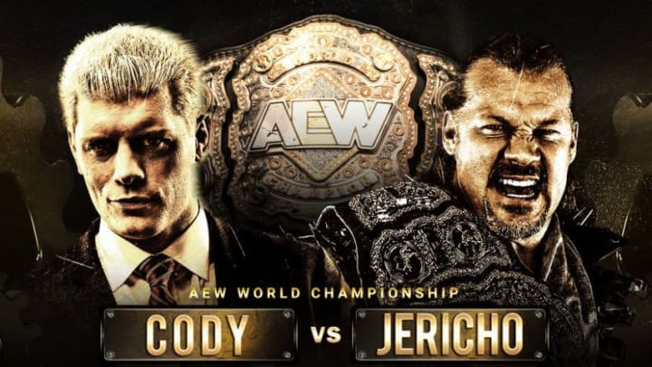 Cody versus Chris Jericho at AEW Full Gear on Nov. 9, 2019. Image: AEW/Twitter
