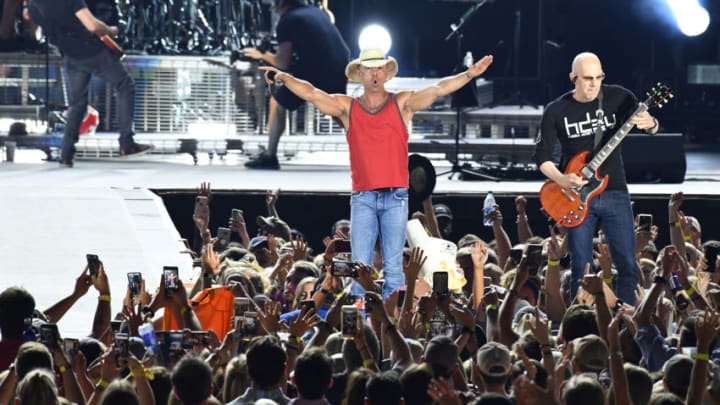 ATLANTA, GA - MAY 26: Kenny Chesney performs in concert during "Trip Around The Sun" tour at Mercedes-Benz Stadium on May 26, 2018 in Atlanta, Georgia. (Photo by Paras Griffin/Getty Images)