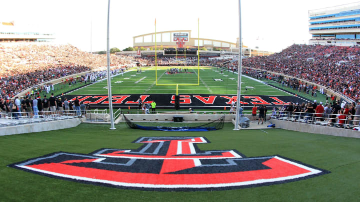 Oct 9, 2021; Lubbock, Texas, USA; A general overview of the game between the Texas Christian Horned Frogs and the Texas Tech Red Raiders at Jones AT&T Stadium. Mandatory Credit: Michael C. Johnson-USA TODAY Sports
