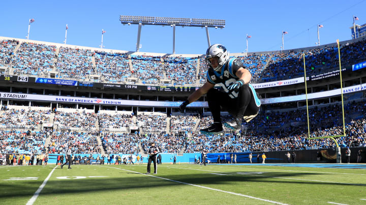 Christian McCaffrey #22 of the Carolina Panthers (Photo by Streeter Lecka/Getty Images)