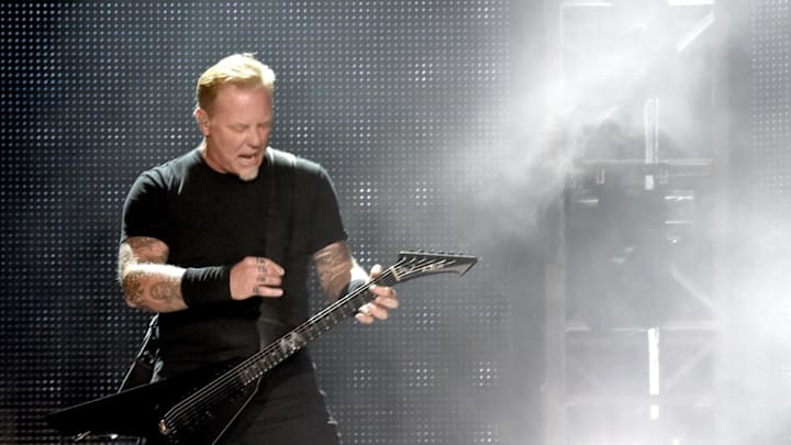 PASADENA, CA – JULY 29: Musician James Hetfield of Metallica performs onstage at the Rose Bowl on July 29, 2017 in Pasadena, California. (Photo by Kevin Winter/Getty Images)