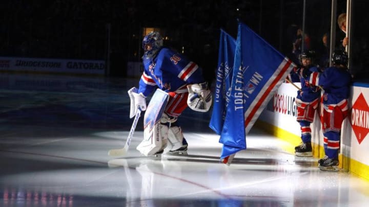 NEW YORK, NY - MAY 09: Henrik Lundqvist #30 of the New York Rangers takes the ice prior to Game Six against the Ottawa Senators of the Eastern Conference Second Round during the 2017 NHL Stanley Cup Playoffs at Madison Square Garden on May 9, 2017 in New York City. (Photo by Bruce Bennett/Getty Images)