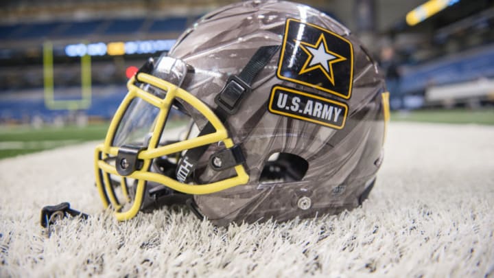 January 9, 2016: US Army All-American Bowl helmet the Alamo Dome in San Antonio, Texas. (Photo by Torrey Purvey/Icon Sportswire) (Photo by Torrey Purvey/Icon Sportswire/Corbis/Icon Sportswire via Getty Images)