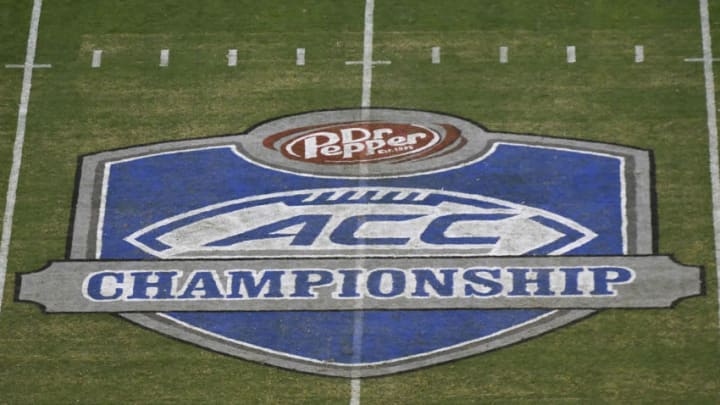 A general view of the ACC Championship logo. (Photo by Mike Comer/Getty Images)