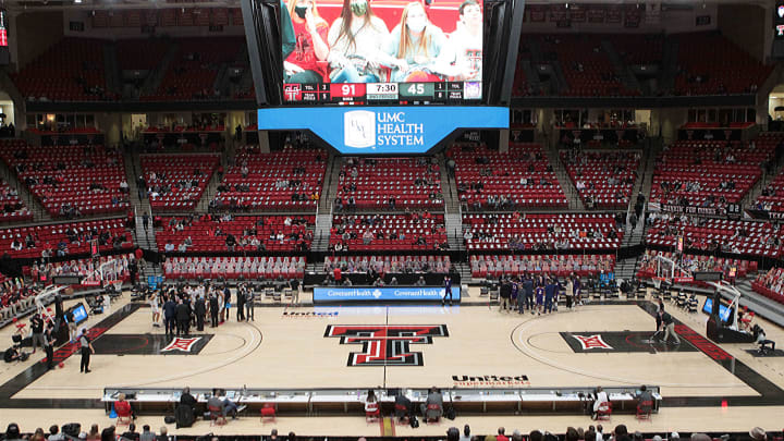 Nov 25, 2020; Lubbock, Texas, USA; A general overview of the United Supermarkets Arena during a game against the Texas Tech Red Raiders and the Northwestern State Demons. Mandatory Credit: Michael C. Johnson-USA TODAY Sports