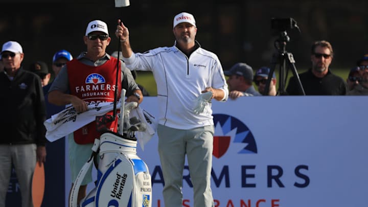 SAN DIEGO, CALIFORNIA - JANUARY 25: Ryan Palmer plays his shot from the 14th tee during the third round of the Farmers Insurance Open at Torrey Pines South on January 25, 2020 in San Diego, California. (Photo by Sean M. Haffey/Getty Images) SAN DIEGO, CALIFORNIA - JANUARY 25: Ryan Palmer plays his shot from the 14th tee during the third round of the Farmers Insurance Open at Torrey Pines South on January 25, 2020 in San Diego, California. (Photo by Sean M. Haffey/Getty Images)