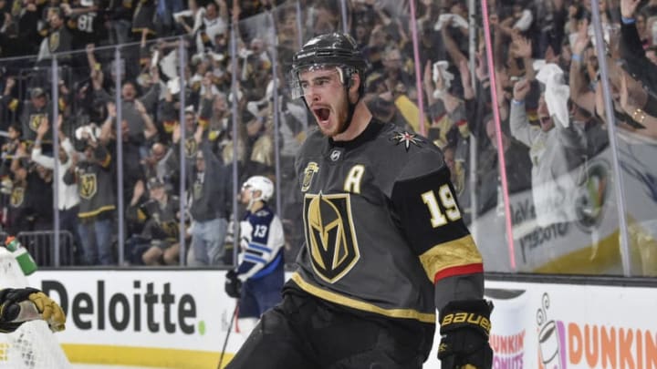 Reilly Smith places his baby inside Stanley Cup after Knights' victory