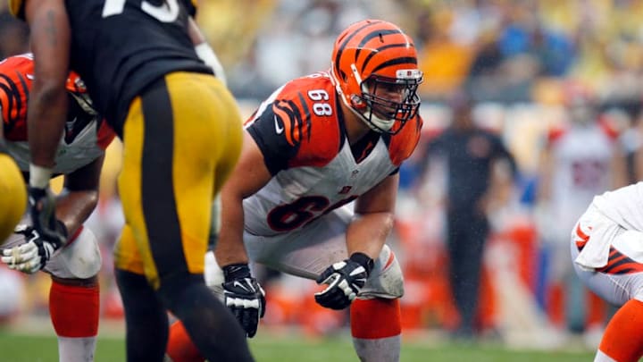 PITTSBURGH, PA - SEPTEMBER 18: Kevin Zeitler #68 of the Cincinnati Bengals in action against the Pittsburgh Steelers at Heinz Field on September 18, 2016 in Pittsburgh, Pennsylvania. (Photo by Justin K. Aller/Getty Images)