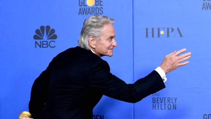 BEVERLY HILLS, CA - JANUARY 06: Winner for Best Performance by an Actor in a Television Series - Musical or Comedy' - The Kominsky Method, Michael Douglas poses with the trophy in the press room during the 76th Annual Golden Globe Awards at The Beverly Hilton Hotel on January 6, 2019 in Beverly Hills, California. (Photo by Kevin Winter/Getty Images)