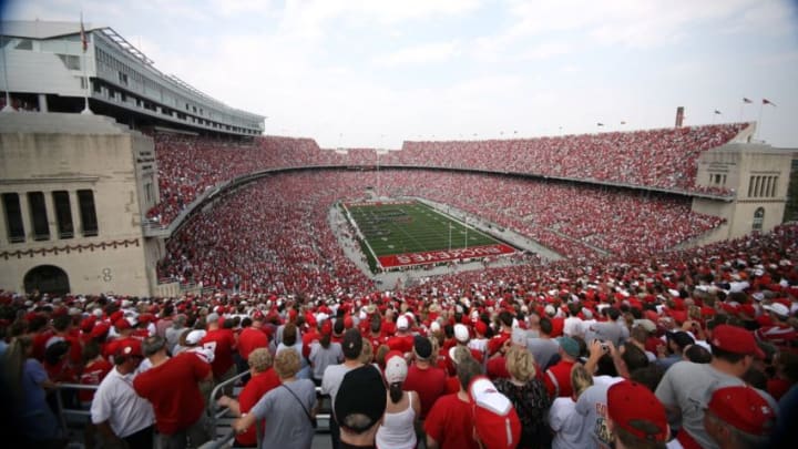 COLUMBUS, OH - SEPTEMBER 22: General view of the crowd during the game between the Northwestern Wildcats and the Ohio State Buckeyes on September 22, 2007 at the Horseshoe in Columbus, Ohio. (Photo by Collegiate Images/Getty Images)