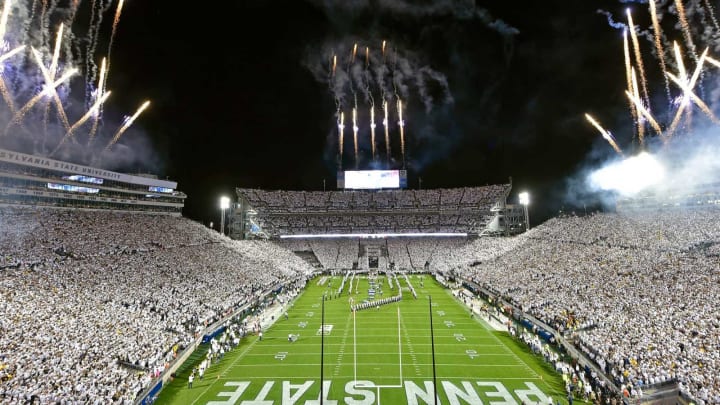 Beaver Stadium during a White Out game for Penn State – 1 PSU Michigan whiteout