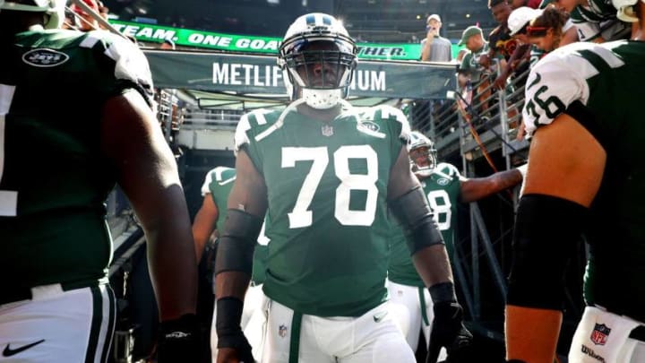 Jonotthan Harrison #78 of the New York Jets (Photo by Al Bello/Getty Images)