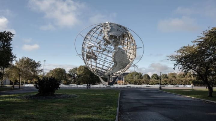 Rendering of one piece in the multi-part Public Art Fund project "Ai Weiwei: Good Fences Make Good Neighbors" at the Unisphere.