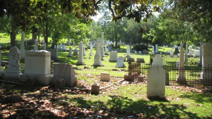 Glenwood Cemetery in Yazoo City, Mississippi.