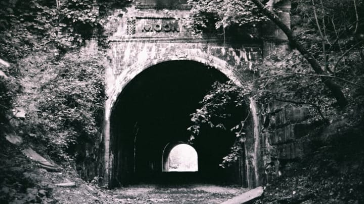 The spooky Moonville Tunnel in Ohio.