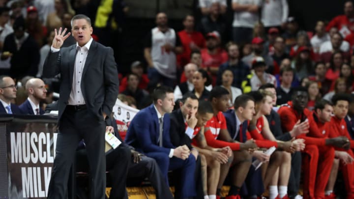 COLLEGE PARK, MARYLAND - JANUARY 07: Head coach Chris Holtmann of the Ohio State Buckeyes looks on in the second half against the Maryland Terrapins at Xfinity Center on January 07, 2020 in College Park, Maryland. (Photo by Rob Carr/Getty Images)