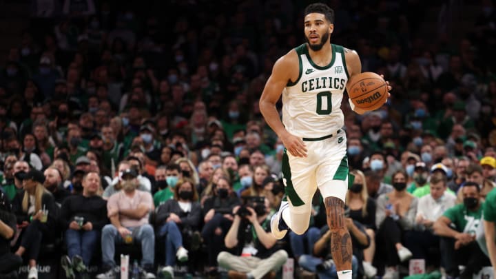 BOSTON, MASSACHUSETTS – OCTOBER 22: Jayson Tatum #0 of the Boston Celtics. (Photo by Maddie Meyer/Getty Images)