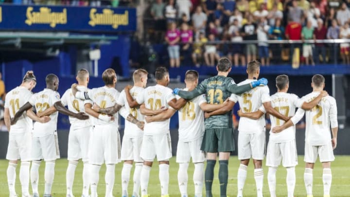 VILLAREAL, SPAIN - SEPTEMBER 01: Players of Real Madrid are seen during the La Liga match between Villarreal CF and Real Madrid CF at Estadio de Ceramica on September 01, 2019 in Villareal, Spain. (Photo by TF-Images/Getty Images)